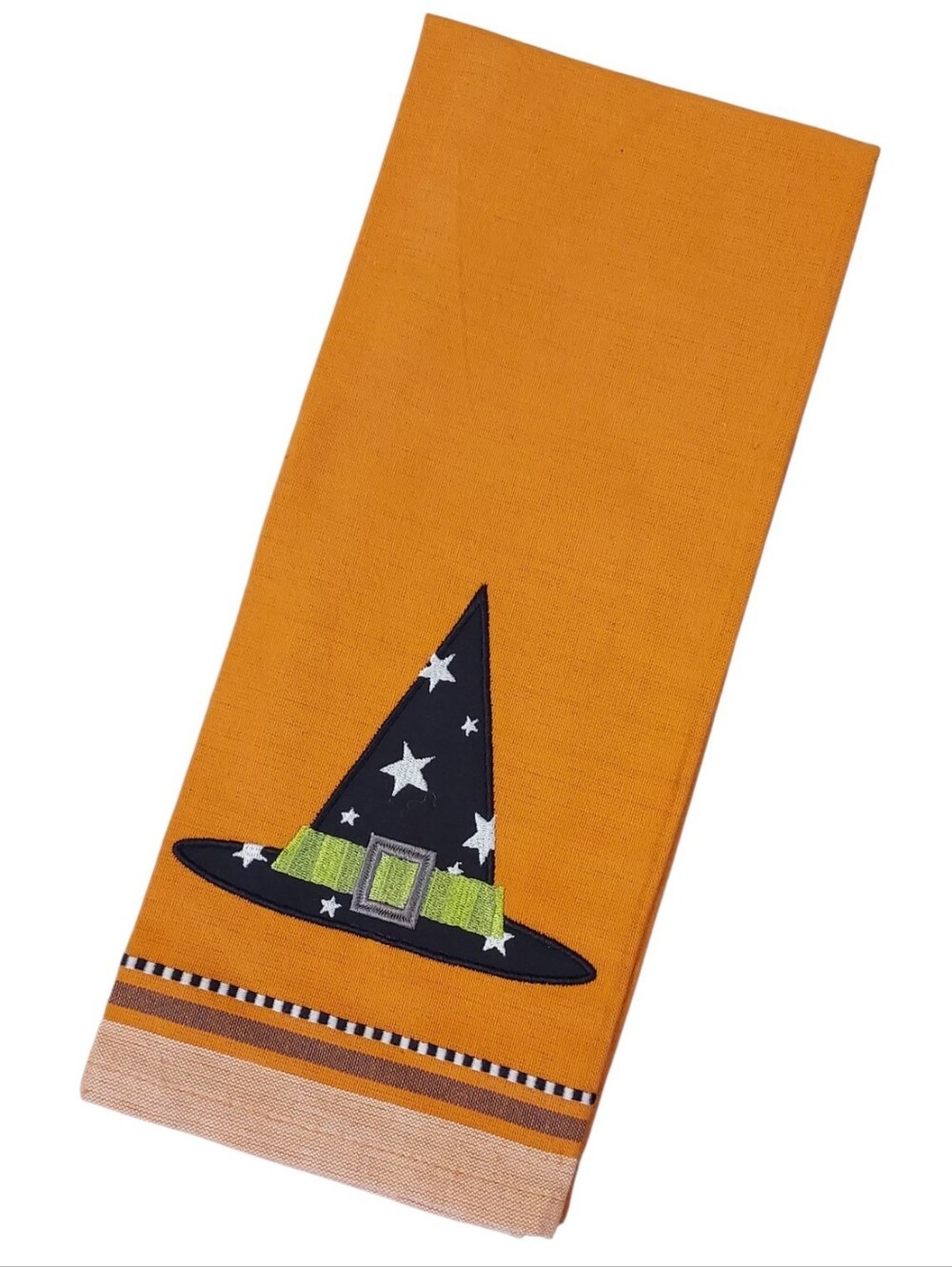 Orange Halloween Witch Hat Kitchen Towel 18" X 28" NWOT